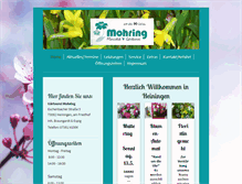 Tablet Screenshot of gaertnerei-mohring.de